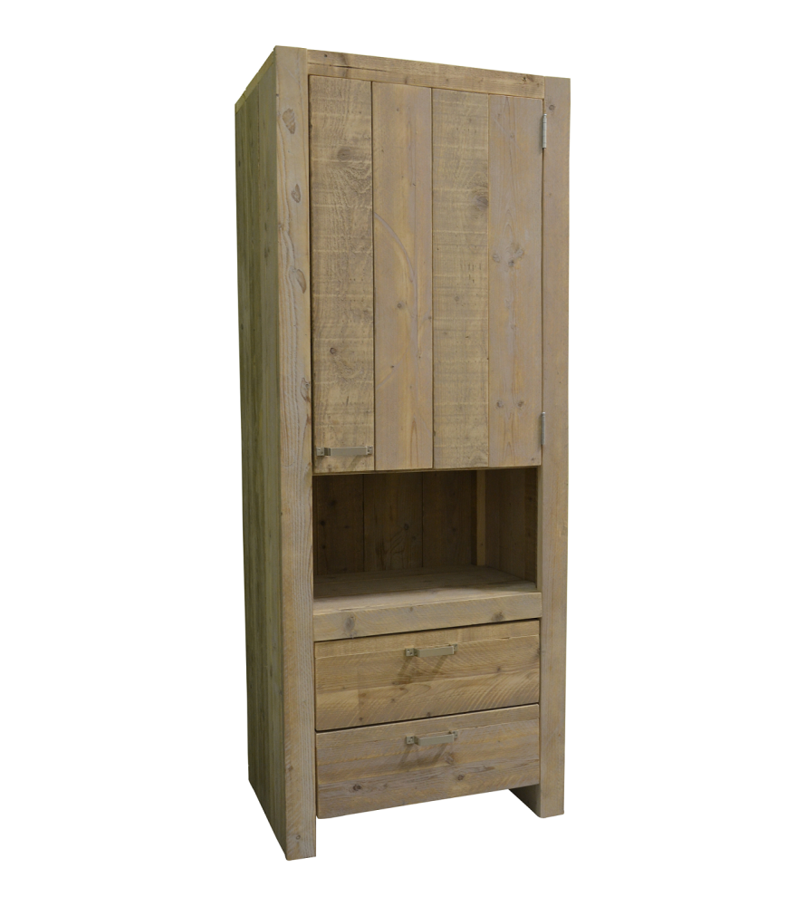 Wood4you - Scaffold wood cabinet - model 1 dimensions 70W x 200H x 50D