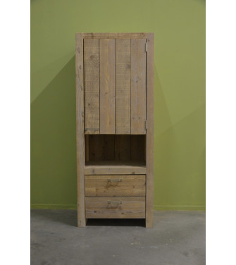 Wood4you - Armadio in legno di ponteggio - modello 1 dimensioni 70L x 200H x 50P