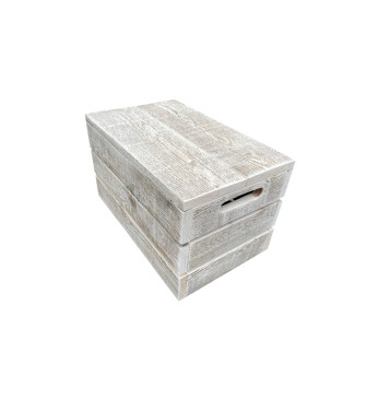 Wood4you - sgabello laterale Ponteggio in legno 60L x 35H x 37B cm