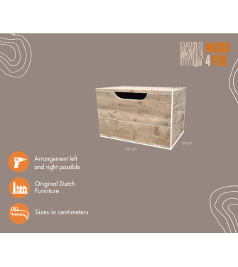 Wood4you - Coffre à jouets - Kick Echafaudage bois