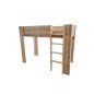 Wood4you - Hochbett Noortje Bett mit Schreibtisch Gerüst Holz 210Lx165Hx96T cm