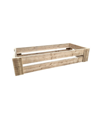 Wood4you - Eenpersoonsbed Krijn steigerhout - Montagepakket 206Lx43Hx96D cm