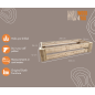 Wood4You - Single Bed Krijn Reclaimed Wood - Assembly Kit 206L x 43H x 96D cm