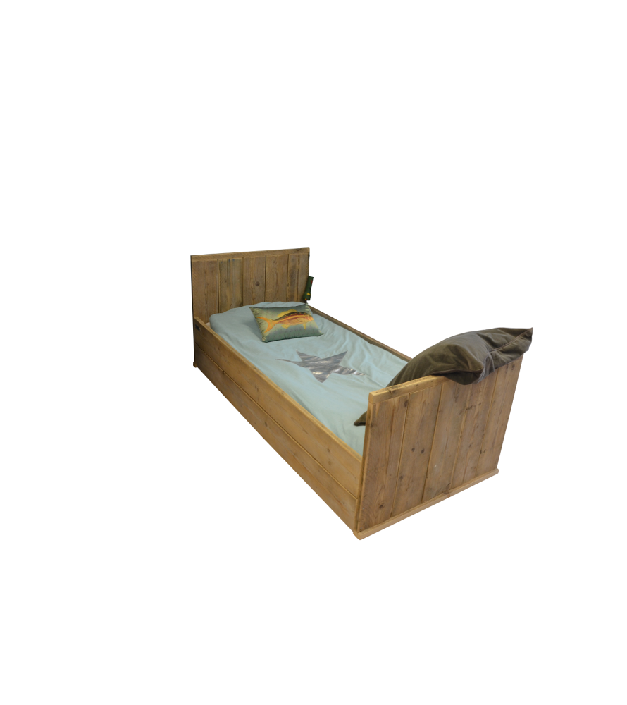 Wood4you - Luuk Einzelbett Gerüstholz 206Lx70Hx97T cm