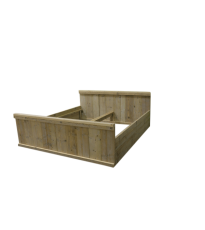 Wood4You - Double Bed Jorg 186W x 232L x 90H cm - Reclaimed Wood