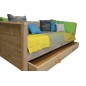 Wood4you - Letto singolo Saar trabattello legno 206Lx43Hx96P cm