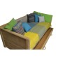 Wood4you - Single Bed Saar Reclaimed Wood 206Lx43Hx96D cm