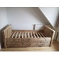 Wood4you - Single Bed Jordy Scaffold Wood 206Lx80Hx96D cm