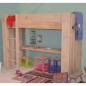 Wood4you - Reclaimed Wood Loft Bed Julia with Desk 212Lx96D x165H