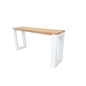 Wood4you - Table d'appoint en bois torréfié 100Lx78HX38D cm blanc