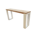 Wood4you - Table d'appoint en bois torréfié 100Lx78HX38D cm blanc