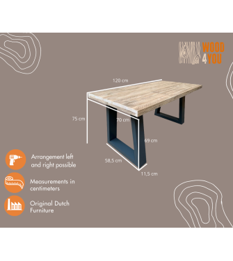 Wood4you - Bureau - Vancouver - trabattello legno - antracite