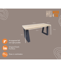 Wood4you - Desk - Vancouver scaffoldwood white