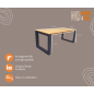 Wood4you - Table de salle à manger Nouvelle Orléans Bois torréfié