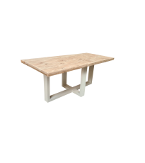 Wood4you - Table à manger Miami Échafaudage bois