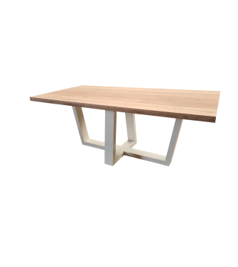 Wood4you - Eettafel Las Vegas Eikenhout - wit