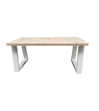 Wood4you - Dining table Vancouver - Industrial wood - White