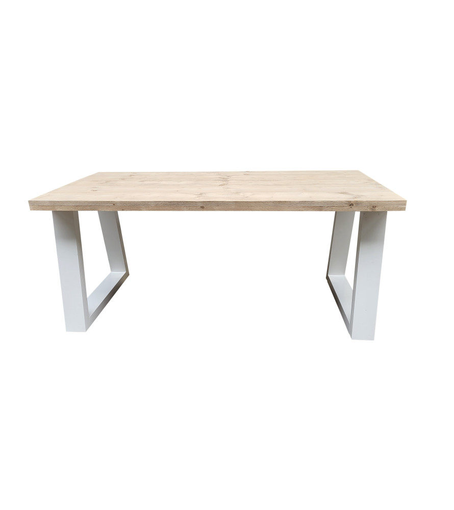 Wood4you - Dining table Vancouver - Industrial wood - White