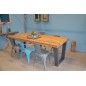 Wood4you - Dining table New York Roasted wood - Anthracite