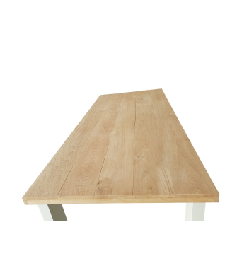 Wood4you - Eettafel New England Eikenhout - wit