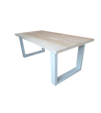 Wood4you - New England planed pine dining table - White