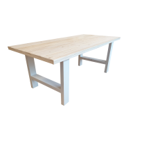 Wood4you - Seattle dining table blank planed pine - white