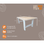 Wood4you - Eettafel Seattle blanco geschaafd vurenhout - wit