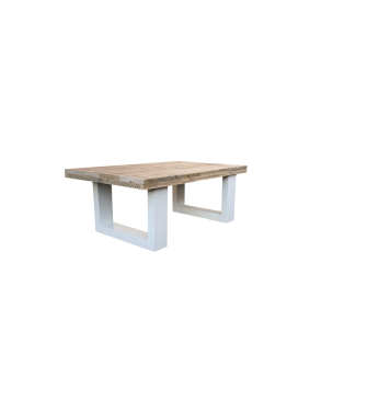 Wood4you - Table basse New England échafaudage bois blanc