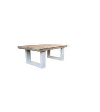 Wood4you - Coffee table New England scaffolding wood white