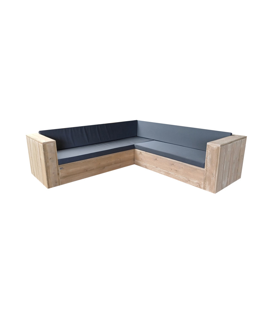 Wood4you - Set lounge 2 ponteggi in legno cuscini inclusi