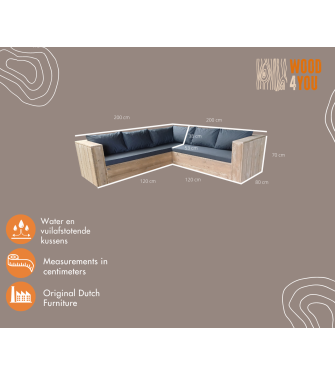 Wood4you - Set lounge 2 legno di recupero - incl. cuscini Plof