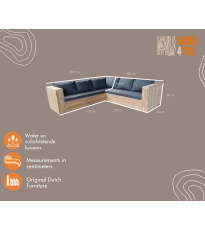 Wood4you - Set lounge 2 legno di recupero - incl. cuscini Plof