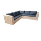 Wood4you - Loungeset 2 industrial wood - incl Plof kussens