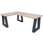 Wood4you - Corner Desk - Vancouver - Oak Wood