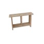 Wood4you - Holzbank mit Zwischenregal - 70B x 49H x 18T - Altholz - Beistelltisch - Flurbank