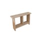 Wood4you - Houten bankje met tussenplank - 70Bx49Hx18D - sloophout - Bijzettafel - Halbankje