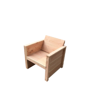 Wood4you - Tuinstoel Vlieland Douglas - Bouwpakket 65Lx72Hx57D cm