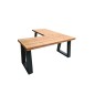 Wood4you - Corner desk - Vancouver Roasted wood 180/140Lx70Dx75H Anthracite