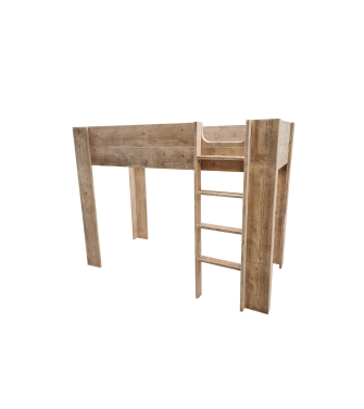 Wood4you - Lit mezzanine Noortje échafaudage bois 210Lx165Hx96P cm