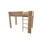 Wood4you - Lit mezzanine Noortje échafaudage bois 210Lx165Hx96P cm