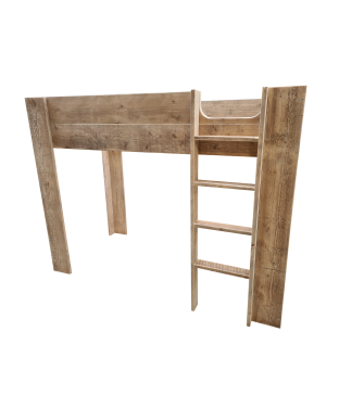 Wood4You – Loft Bed Noortje in Reclaimed Wood 210L x 165H x 96D cm