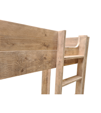 Wood4you - Hochbett Noortje Bett mit Schreibtisch Detroit Gerüstholz 210Lx165Hx96T cm