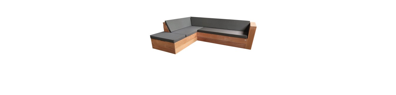 Set lounge in legno duro – Resistente & durevole